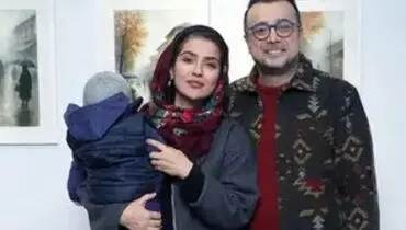 عکس شاد سپند امیرسلیمانی در کنار پسرش