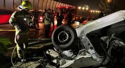 تصادف مرگبار پژو ۲۰۶ در بزرگراه حکیم