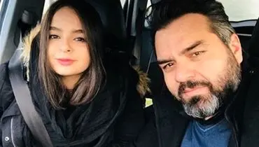شهرام قائدی به همراه همسر و دخترش