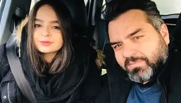 شهرام قائدی به همراه همسر و دخترش