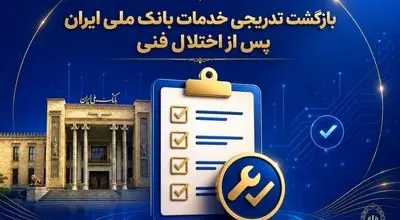 بازگشت تدریجی خدمات بانک ملی ایران پس از اختلال فنی؛ افزایش سقف کارت‌به‌کارت تا ۵۰۰ میلیون تومان