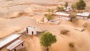 روستای ارواح در امارات که شن ها آن را بلعیدند + تصاویر