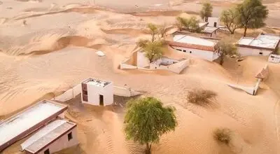 روستای ارواح در امارات که شن ها آن را بلعیدند + تصاویر