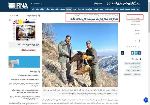 پرنده در معرض انقراض ایران در پاوه مشاهده شد