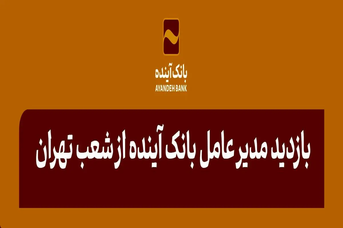بازدید مدیر عامل بانک آینده از شعب تهران