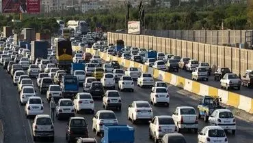 ترافیک سنگین در این آزادراه 