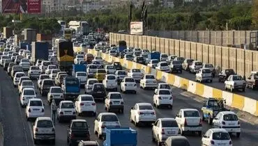 ترافیک سنگین در این آزادراه 