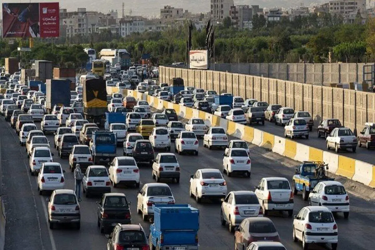 ترافیک سنگین در این آزادراه 