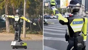 نوآوری چینی؛ ربات‌های انسان‌نما پشت چراغ قرمز + فیلم