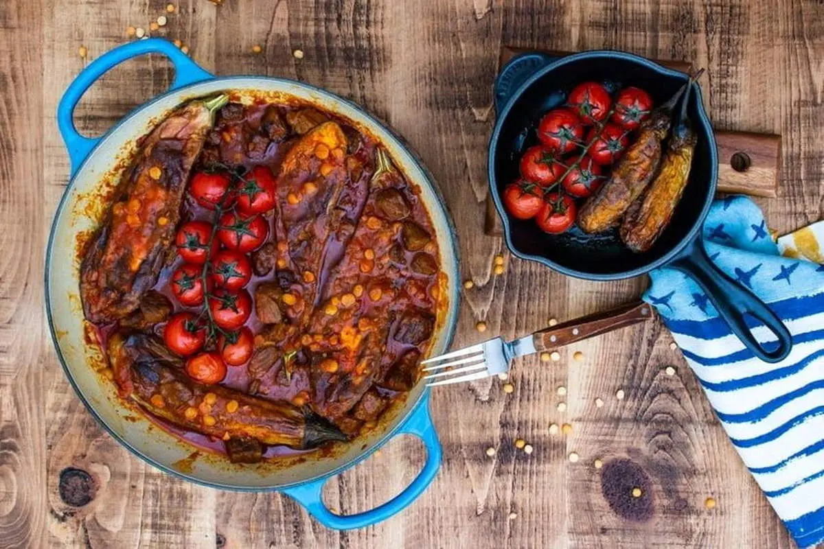 طرز تهیه خورش بادمجان با گوشت چرخ کرده