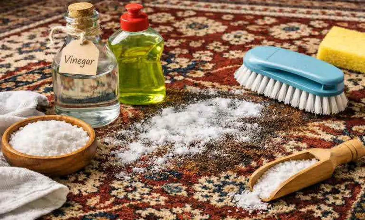 4 ترفند طلایی استفاده از نمک برای شستشوی فرش
