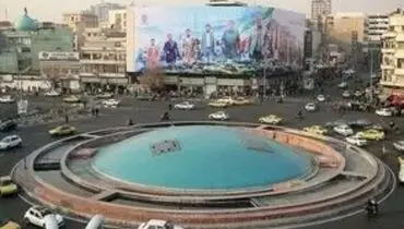 عکس مجسمه جدید میدان انقلاب لو رفت