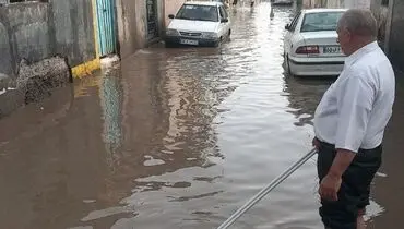  باران آمد، اهواز غرق در آب شد+ فیلم