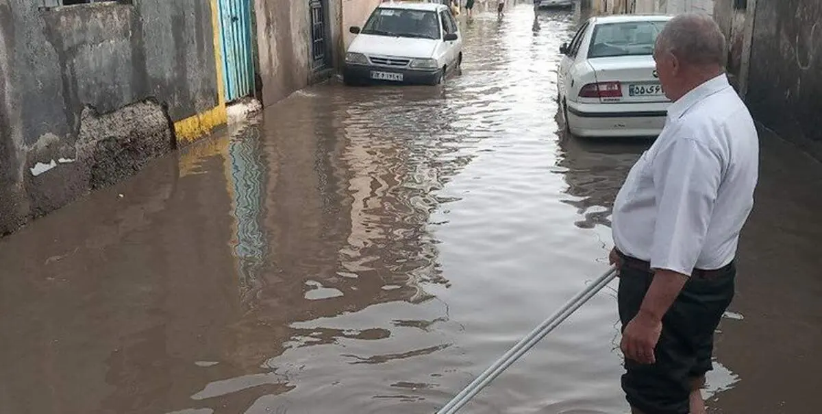  باران آمد، اهواز غرق در آب شد+ فیلم
