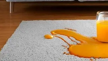 پاک سازی لکه آب پرتقال از روی فرش
