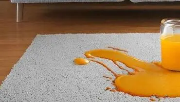 پاک سازی لکه آب پرتقال از روی فرش
