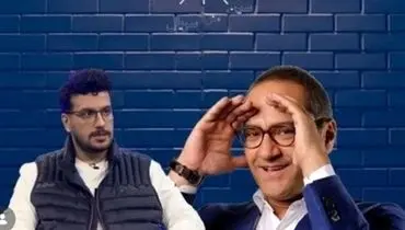 فیلم دراز کشیدن ناگهانی رامبد جوان جلوی دوربین برنامه امیرحسین قیاسی / عجیب تر جوراب هایش هم بو کرد