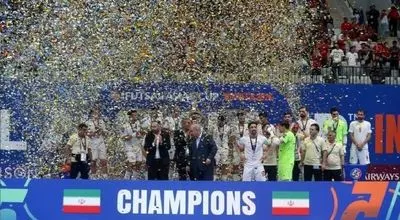  جشن قهرمانی تیم ملی فوتسال به روایت تصویر 