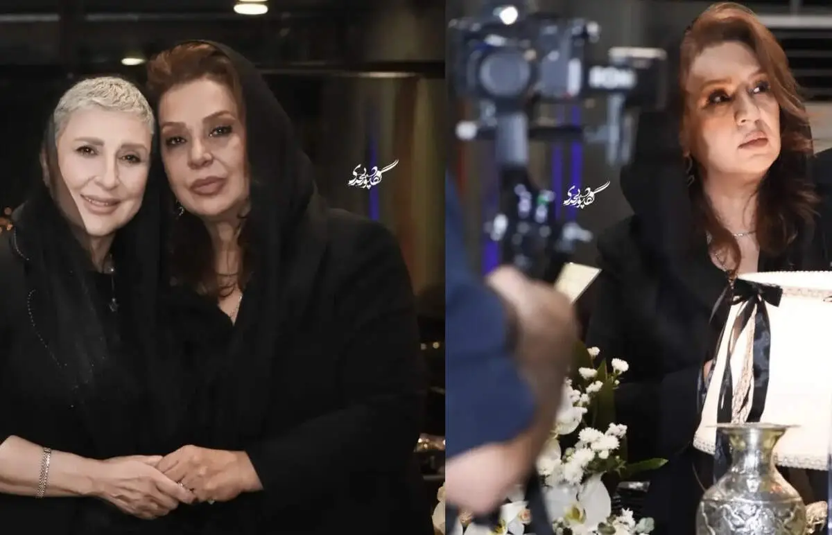 مراسم پسر نسرین مقانلو؛ وقتی استایل‌های مشکی بازیگران سوژه دوربین‌ها شدند+تصاویر 