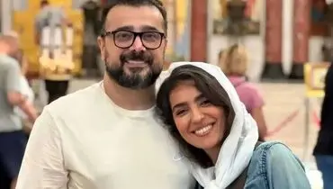 قاب عاشقانه‌ای از مونا کرمی و سپند امیرسلیمانی در فضای مجازی!
