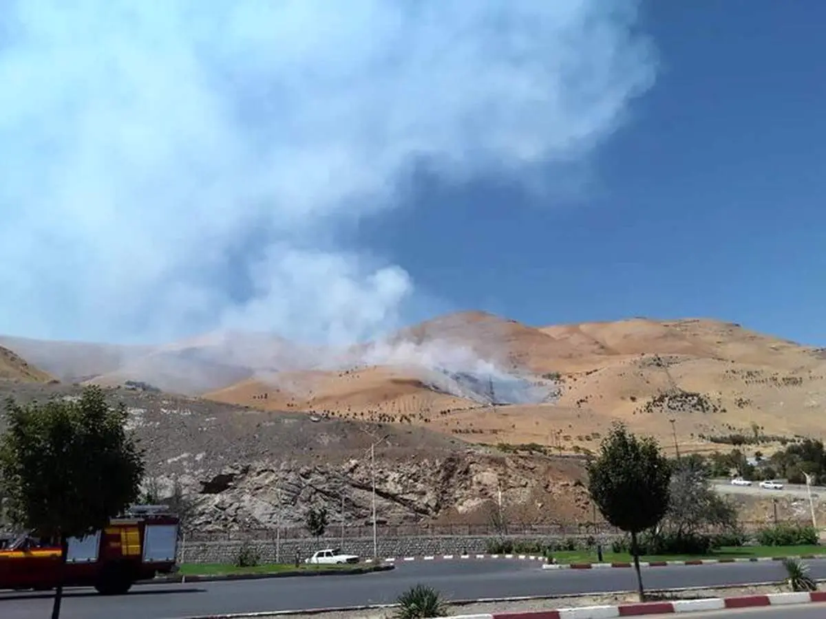 آتشسوزی گسترده در کوه آبیدر سنندج+ جزئیات
