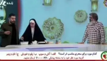 روزه خواری مجری مشهور صداوسیما در برنامه زنده!/ویدیو 