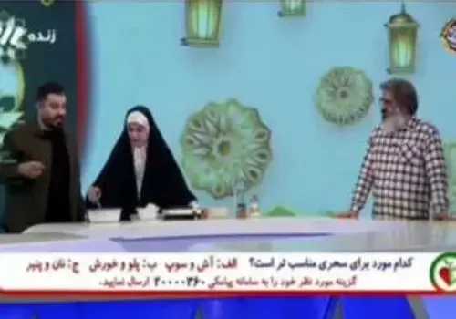 روزه خواری مجری مشهور صداوسیما در برنامه زنده!/ویدیو 