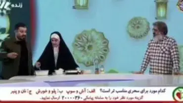روزه خواری مجری مشهور صداوسیما در برنامه زنده!/ویدیو 