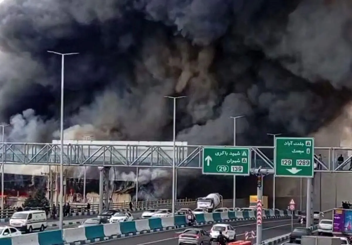 سازمان آتش‌نشانی از علت آتش سوزی در بازار جنت آباد پرده برداشت + فیلم