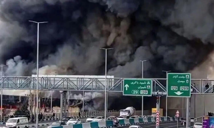 سازمان آتش‌نشانی از علت آتش سوزی در بازار جنت آباد پرده برداشت + فیلم