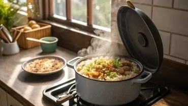 طرز تهیه ماش پلو با مرغ ؛ غذایی خوشمزه و مقوی 