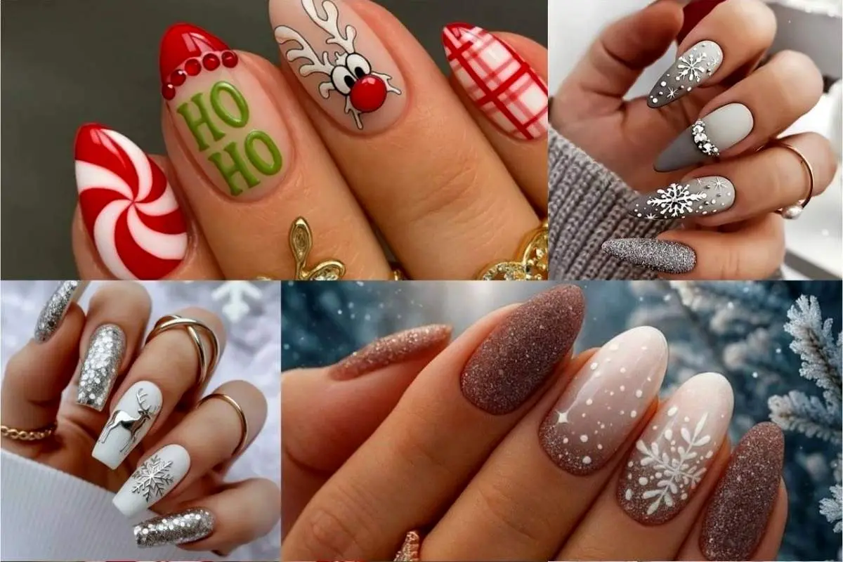 مدل ناخن جدید و ایده های طرح ناخن کریسمس
