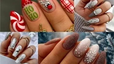 مدل ناخن جدید و ایده های طرح ناخن کریسمس
