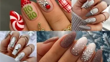 مدل ناخن جدید و ایده های طرح ناخن کریسمس

