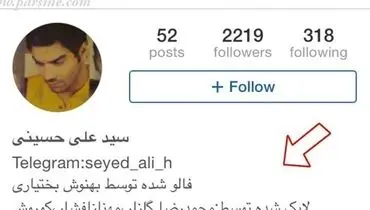 عکس:افتخارات یک جوان در اینستاگرام:فالو شده توسط بهنوش بختیاری!