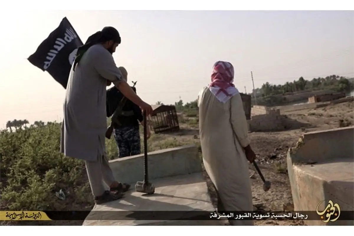تخریب قبور شیعیان توسط داعش+تصاویر