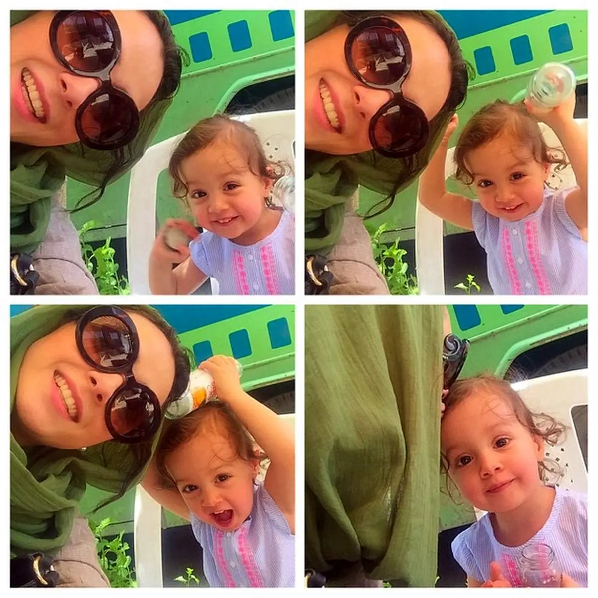 سلفی جدید ترانه علیدوستی و دخترش حنا + عکس