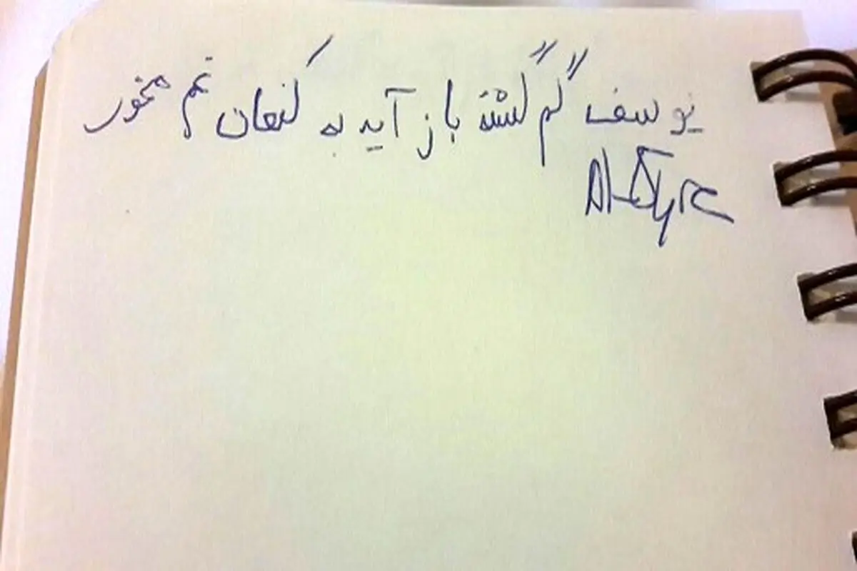 عکس/ دست خط فارسی الن ایر ، سخنگوی وزارت خارجه آمریکا