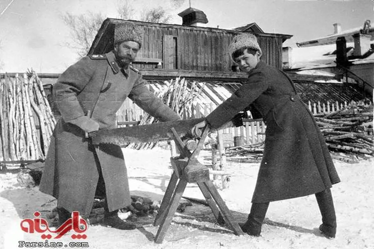 عکس:تزار روسیه در دوران اسارت/۱۹۱۷