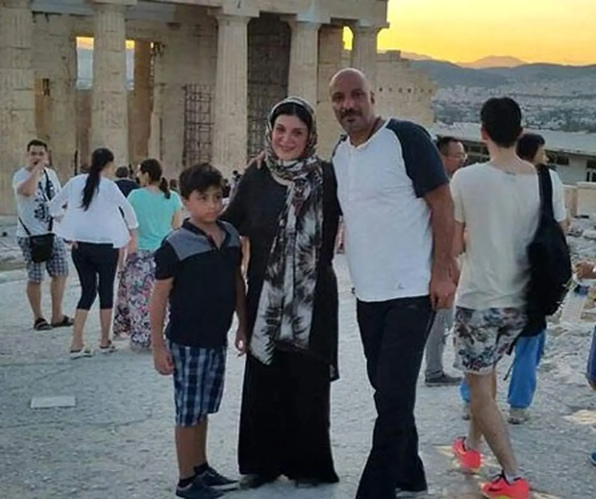 عکس:امير جعفري به همراه خانواده در یونان
