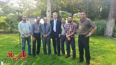 عکس یادگاری خبرنگاران صداوسیما با وزیرخارجه انگلیس