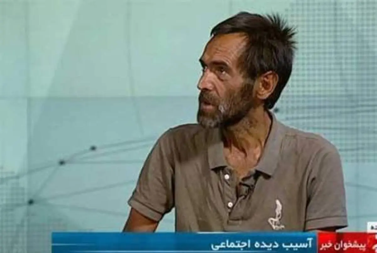 حضور یک کارتن خواب در برنامه زنده شبکه خبر