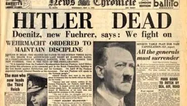 عکس: تیتر یک روزنامه؛ هیتلر مرد
