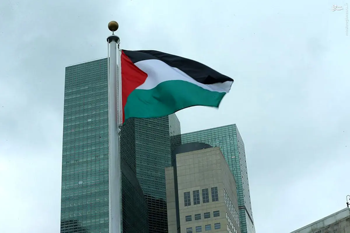 پرچم فلسطین در سازمان ملل برافراشته شد+عکس