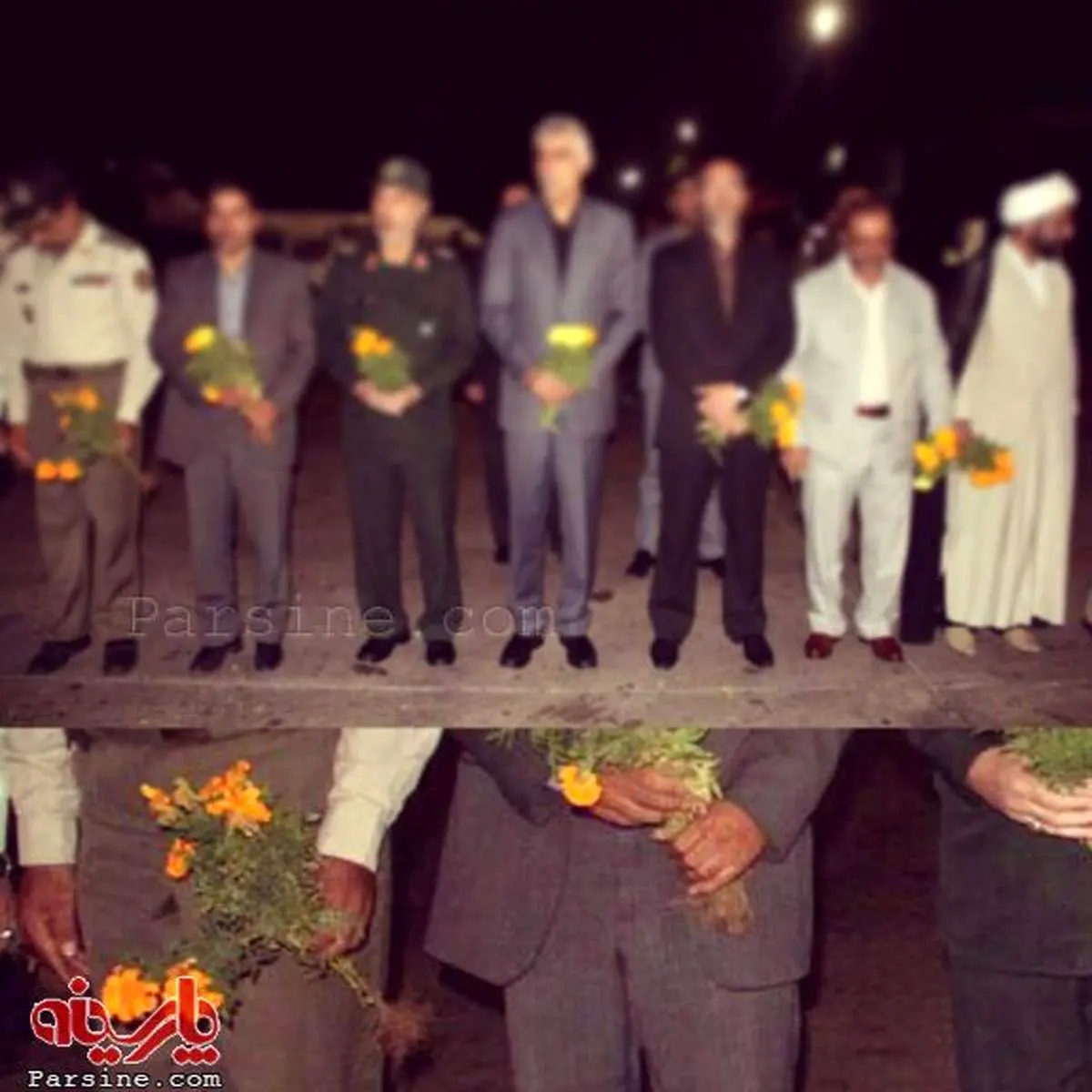 عکس:وقتی گل برای مراسم استقبال کم می آید!