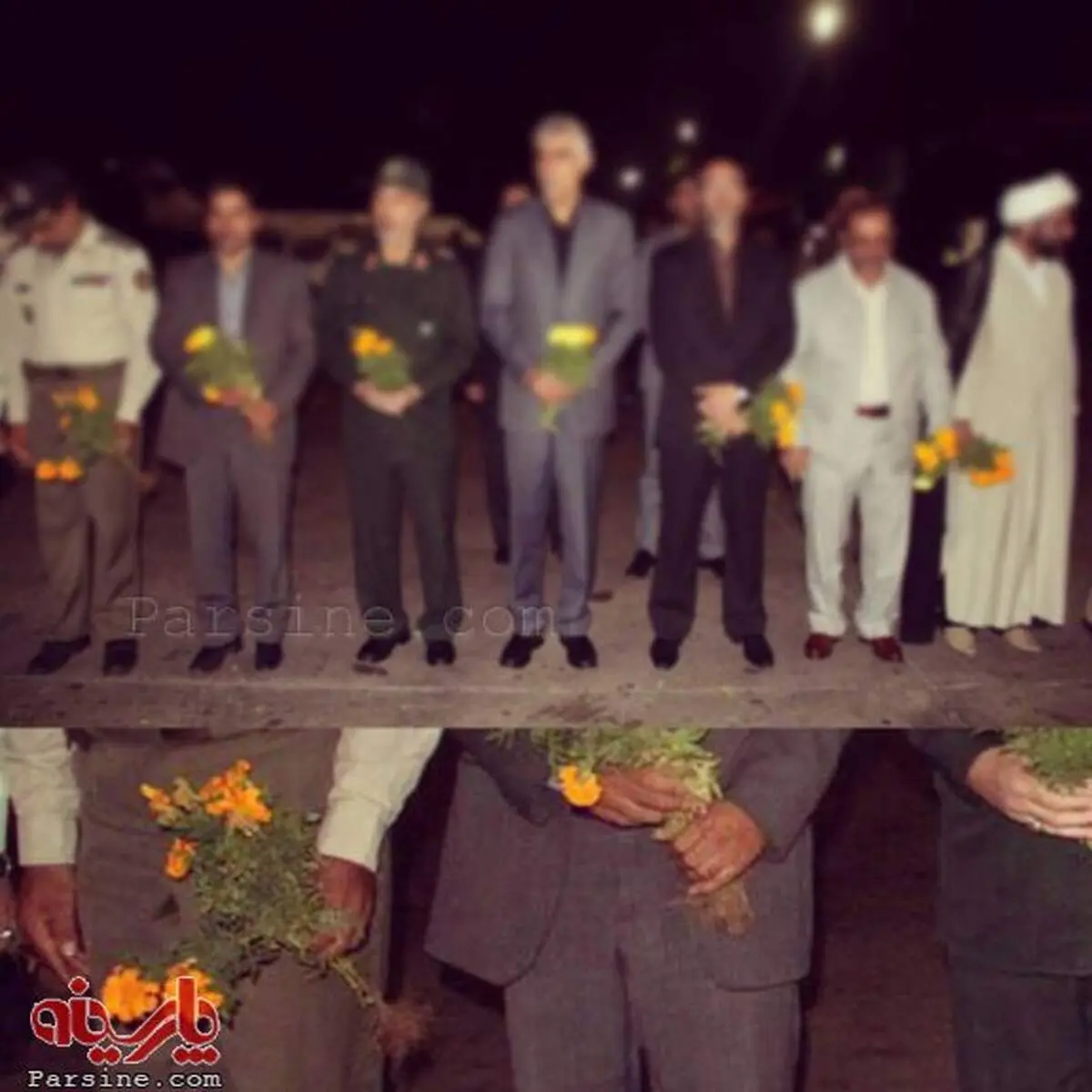 عکس:وقتی گل برای مراسم استقبال کم می آید!