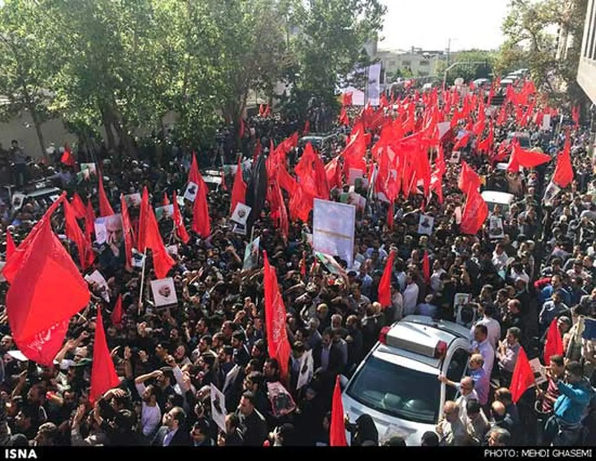 عکس/ مراسم تشییع پیکر سردارشهید همدانی