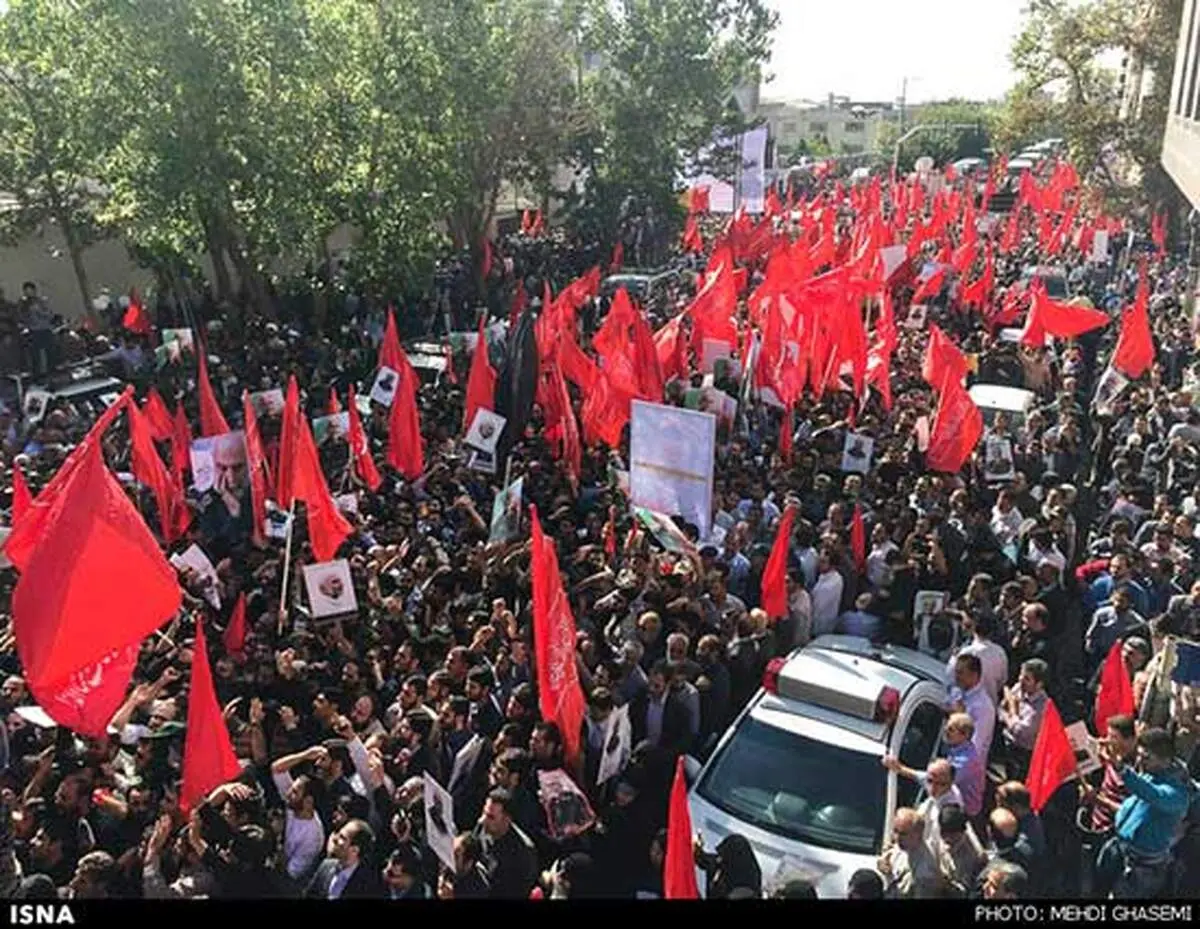 عکس/ مراسم تشییع پیکر سردارشهید همدانی