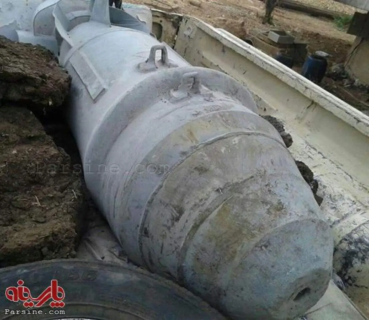 عکس:بمب غول پیکر روسی در حمص سوریه