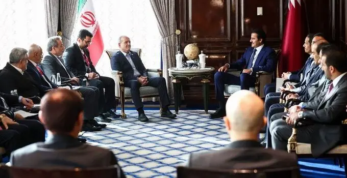 دیدار پزشکیان و امیر قطر در دوحه صورت گرفت